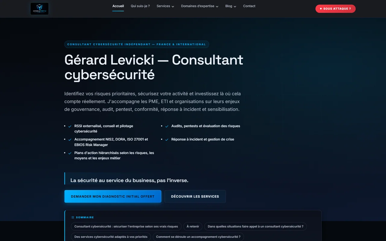 Aperçu du projet client Mobhitech