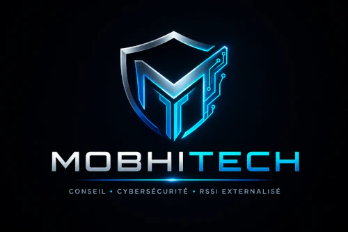 Logo Mobhitech conçu pour une entreprise de conseil en cybersécurité.