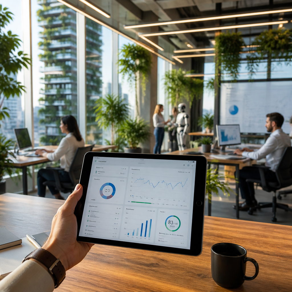Exemple de rapport d'audit SEO technique affiché sur une tablette dans un environnement professionnel.