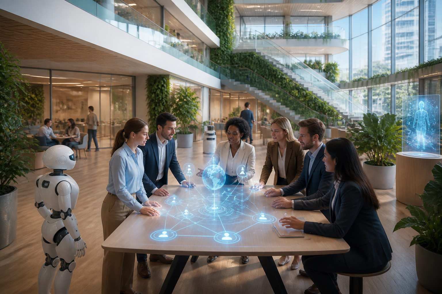Professionnels discutant de la mise en place de standards de sécurité globaux pour l'intelligence artificielle.